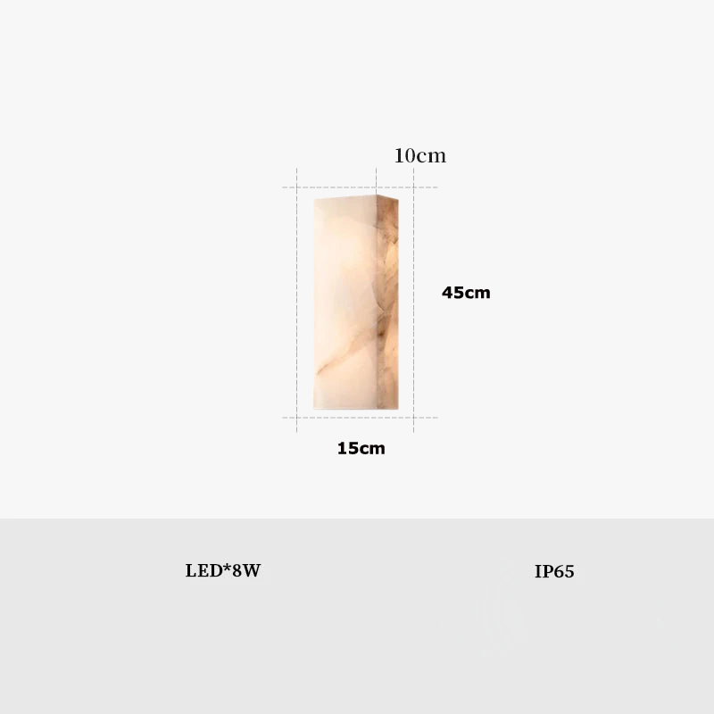applique murale led marbre rétro pour extérieur étanche