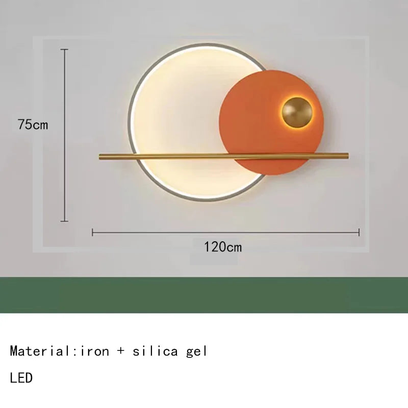applique murale led minimaliste avec anneau pour restaurant