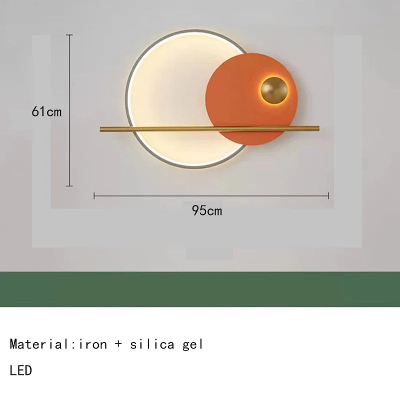 applique murale led minimaliste avec anneau pour restaurant
