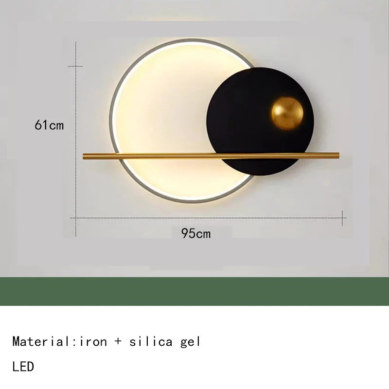 applique murale led minimaliste avec anneau pour restaurant