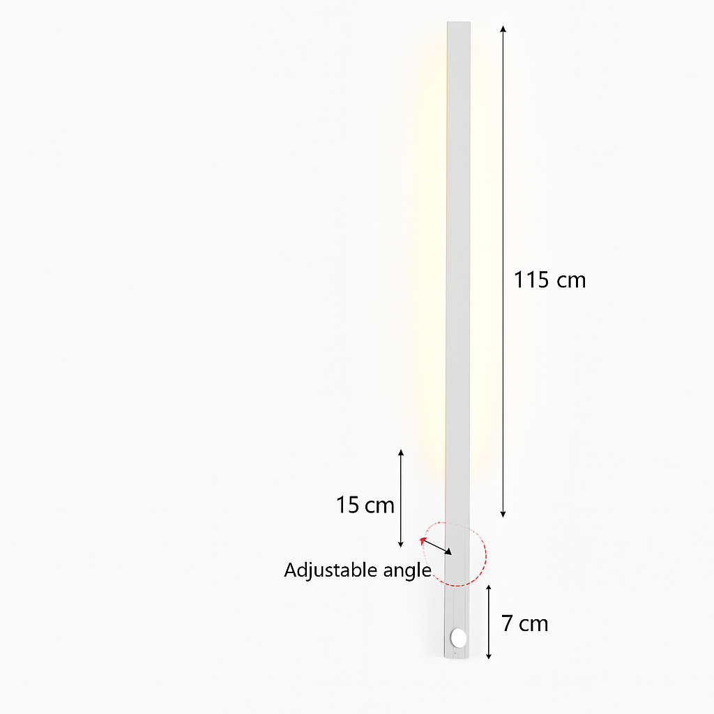 applique murale led minimaliste avec interrupteur angle réglable 3000k