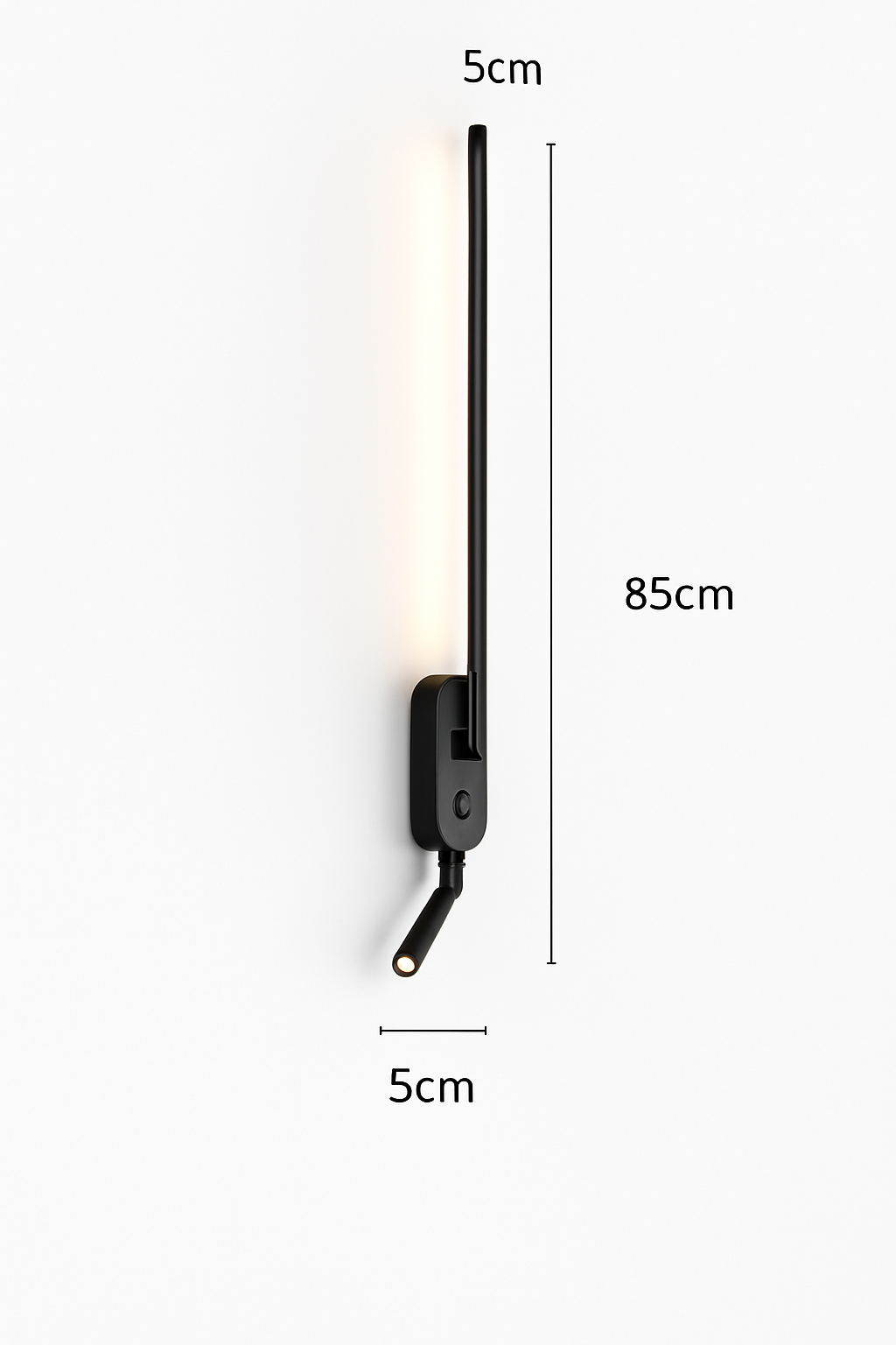 applique murale led minimaliste avec interrupteur angle réglable 3000k