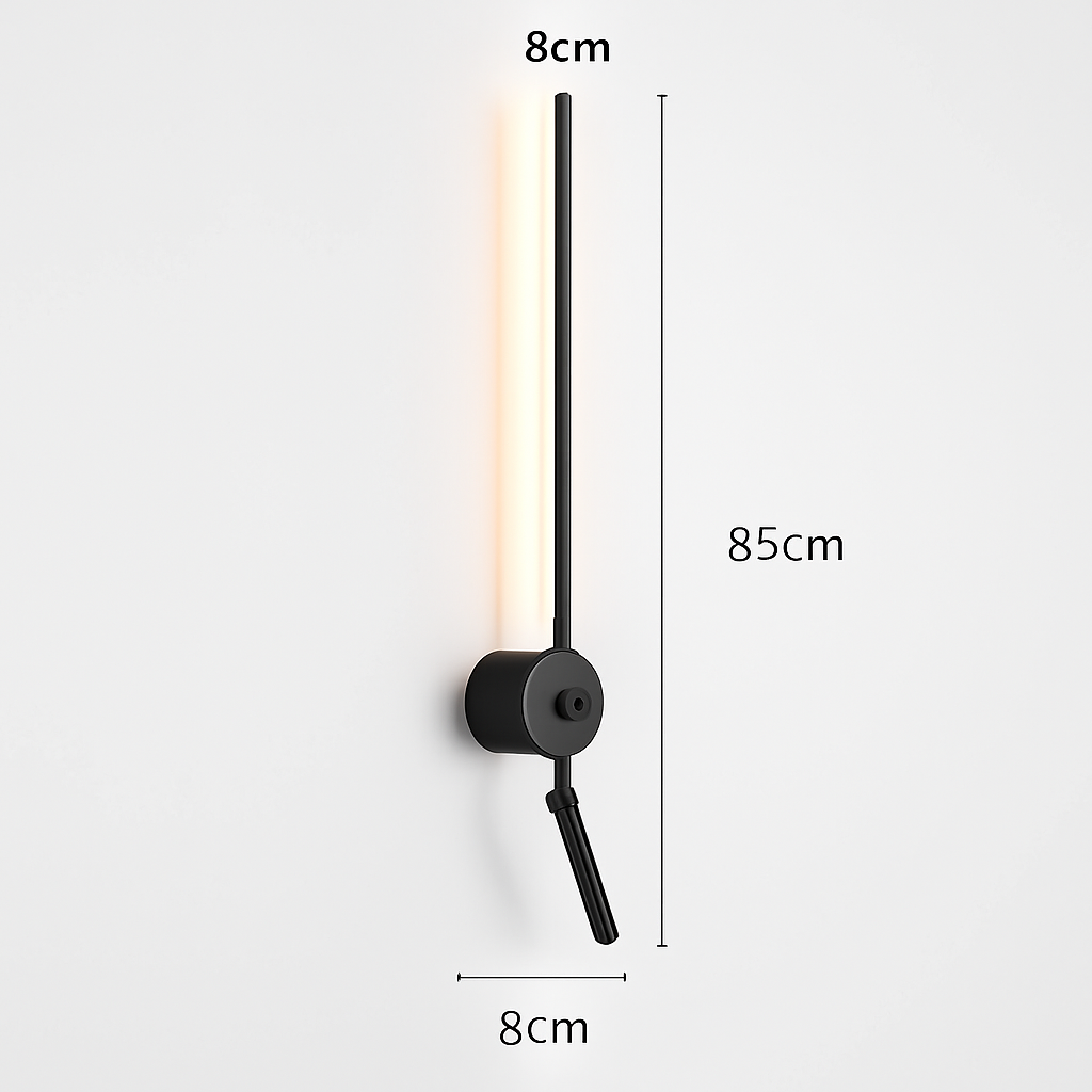 applique murale led minimaliste avec interrupteur angle réglable 3000k