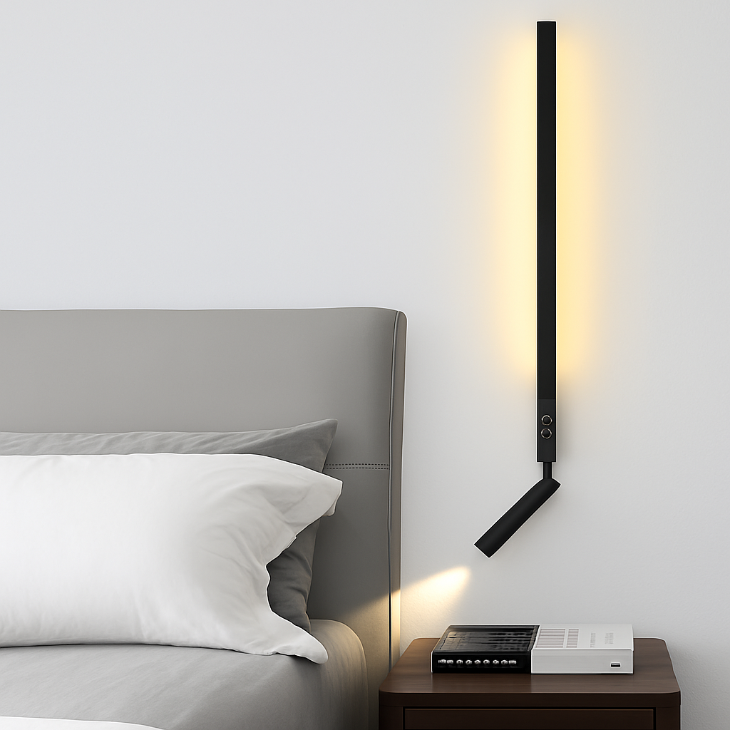applique murale led minimaliste avec interrupteur angle réglable 3000k