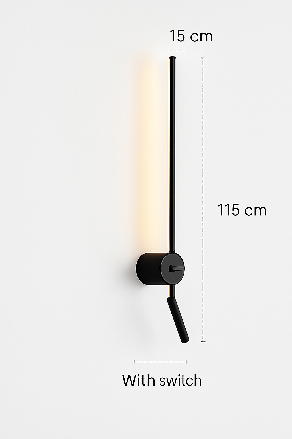 applique murale led minimaliste avec interrupteur angle réglable 3000k