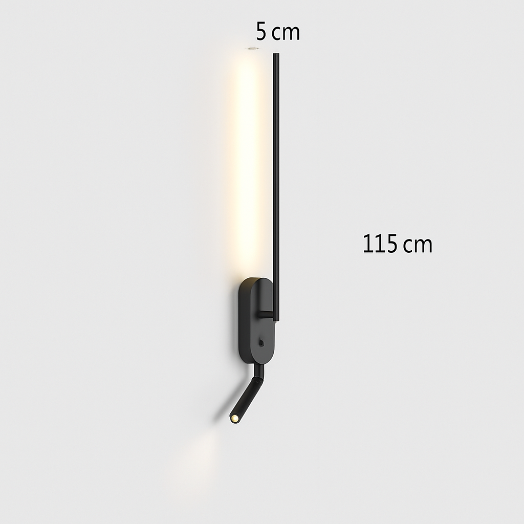 applique murale led minimaliste avec interrupteur angle réglable 3000k