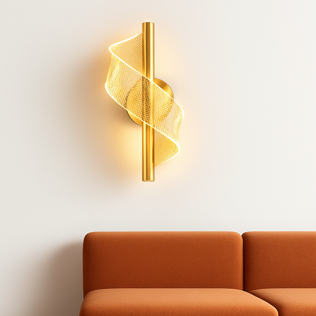 Applique murale LED minimaliste avec lumière ondulé Steal