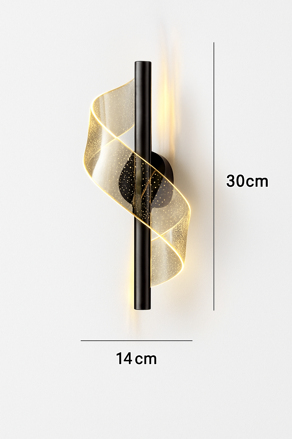 Applique murale LED minimaliste avec lumière ondulé Steal