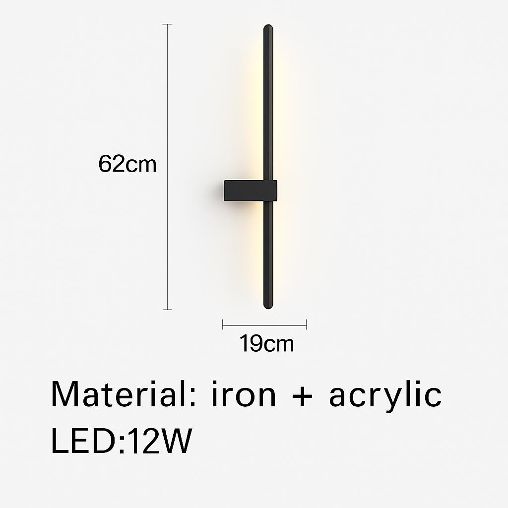 applique murale led minimaliste design artistique
