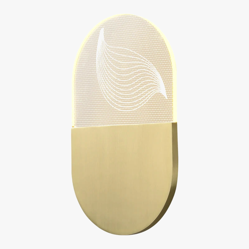 applique murale led minimaliste en cuivre pour intérieur élégant