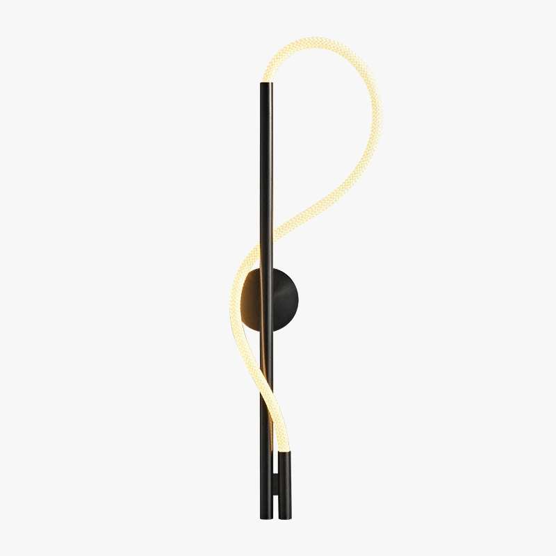 applique murale led minimaliste en fibre tissée en silicone souple