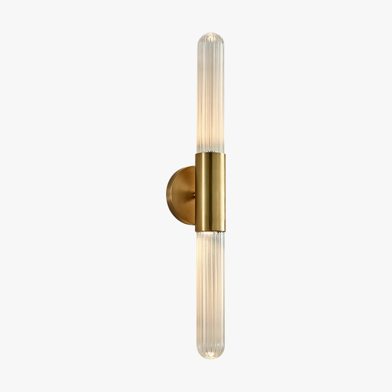 applique murale led minimaliste en métal et verre transparent