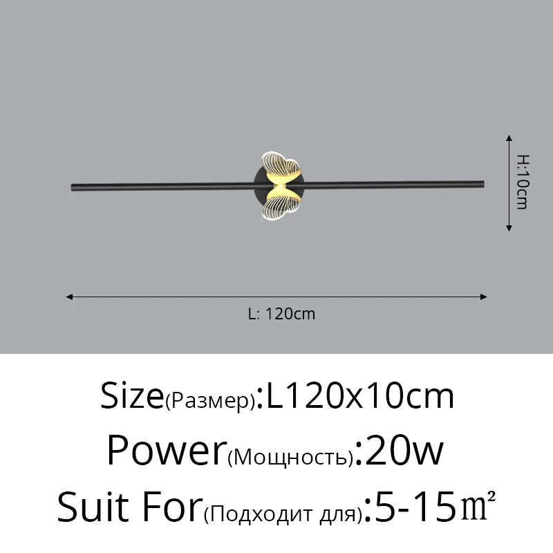 applique murale à led minimaliste et luxueuse pour hôtel