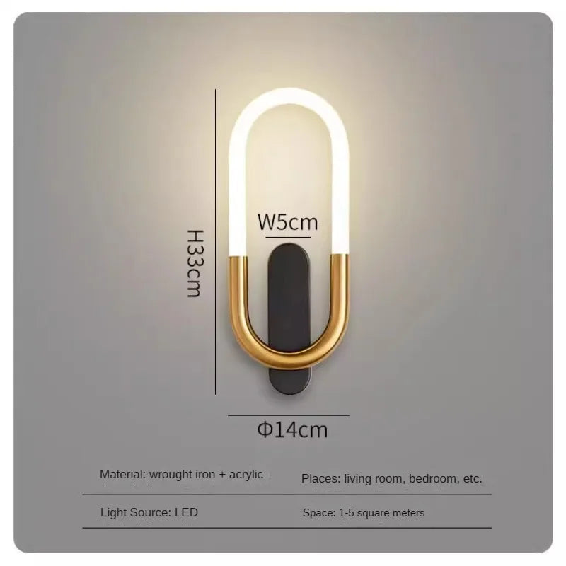 Applique murale led minimaliste moderne pour éclairage intérieur