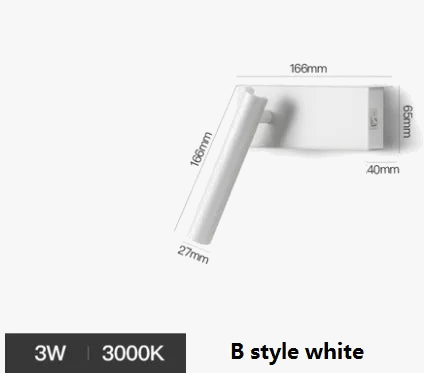applique murale led minimaliste rotative pour éclairage réglable
