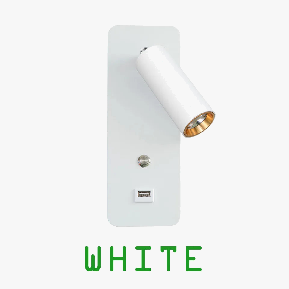 applique murale led moderne artistique avec interrupteur et usb
