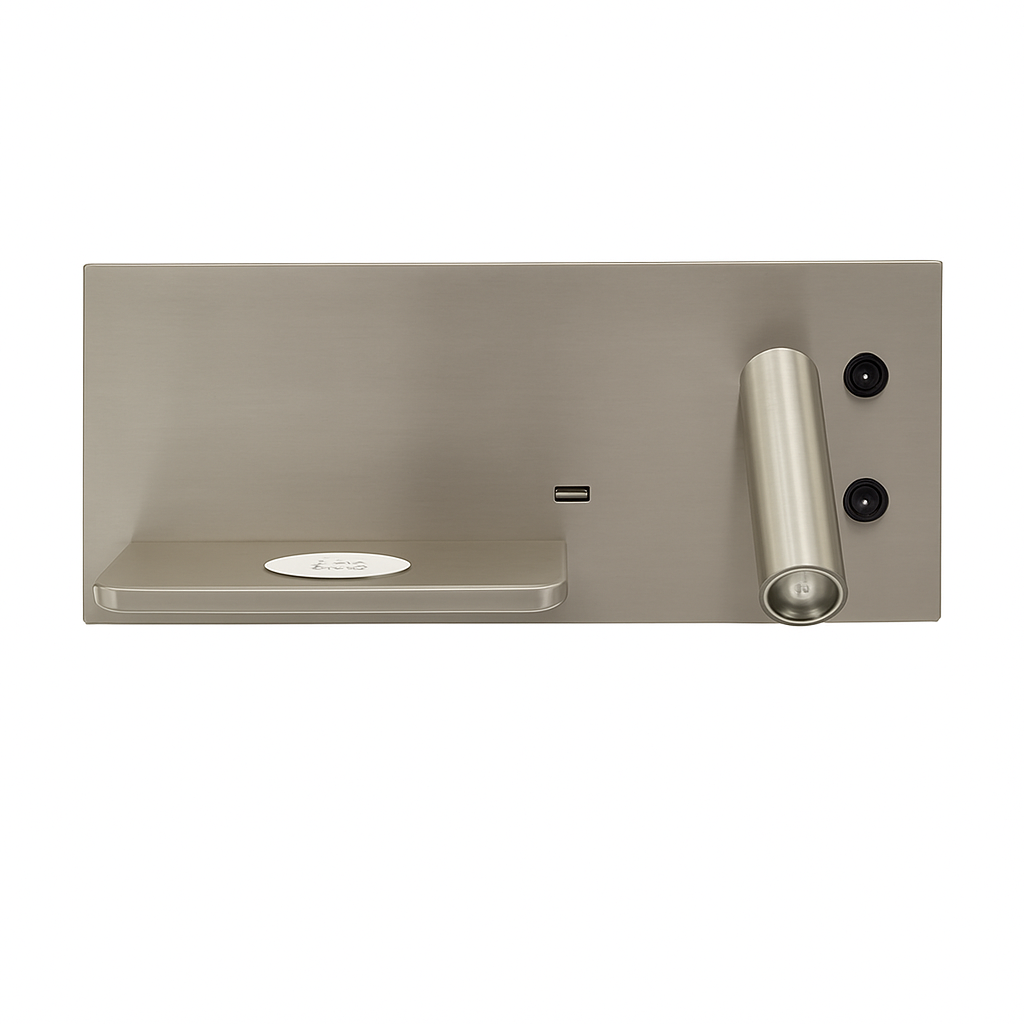 applique murale led moderne avec chargeur sans fil et rétro-éclairage usb