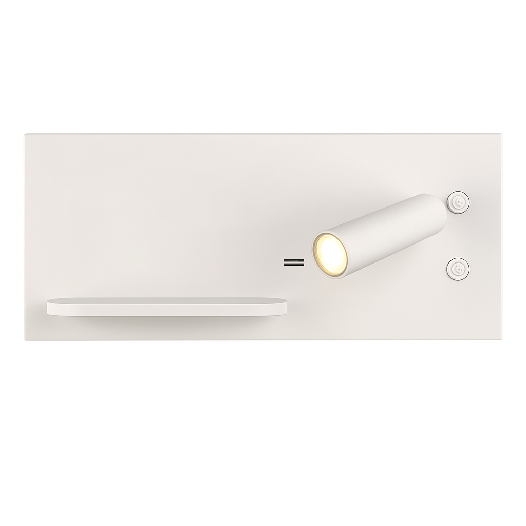 applique murale led moderne avec chargeur sans fil et rétro-éclairage usb