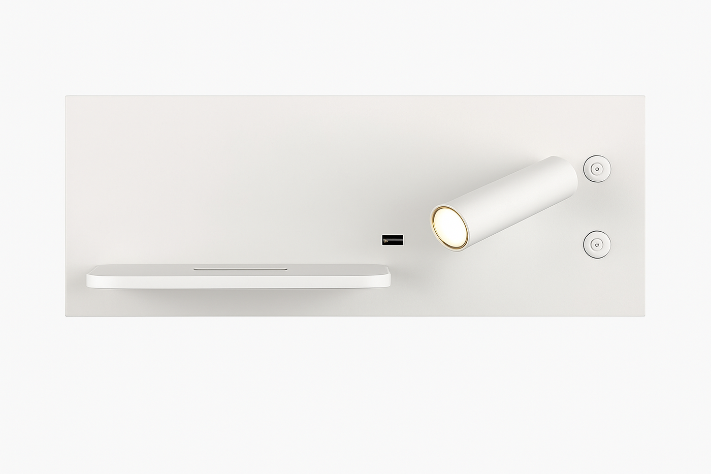 applique murale led moderne avec chargeur sans fil et rétro-éclairage usb
