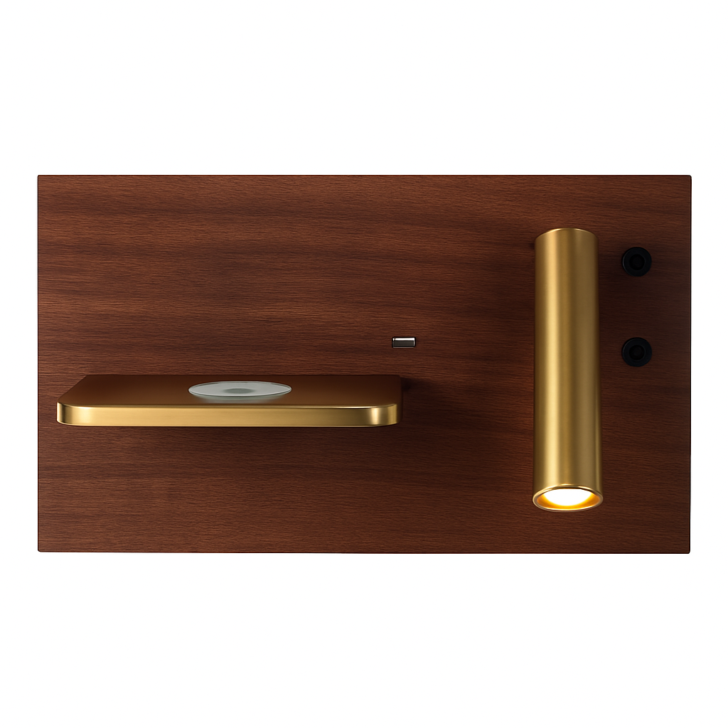 applique murale led moderne avec chargeur sans fil pour décoration intérieure