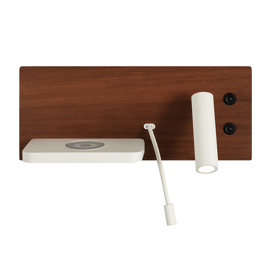 applique murale led moderne avec chargeur sans fil pour décoration intérieure