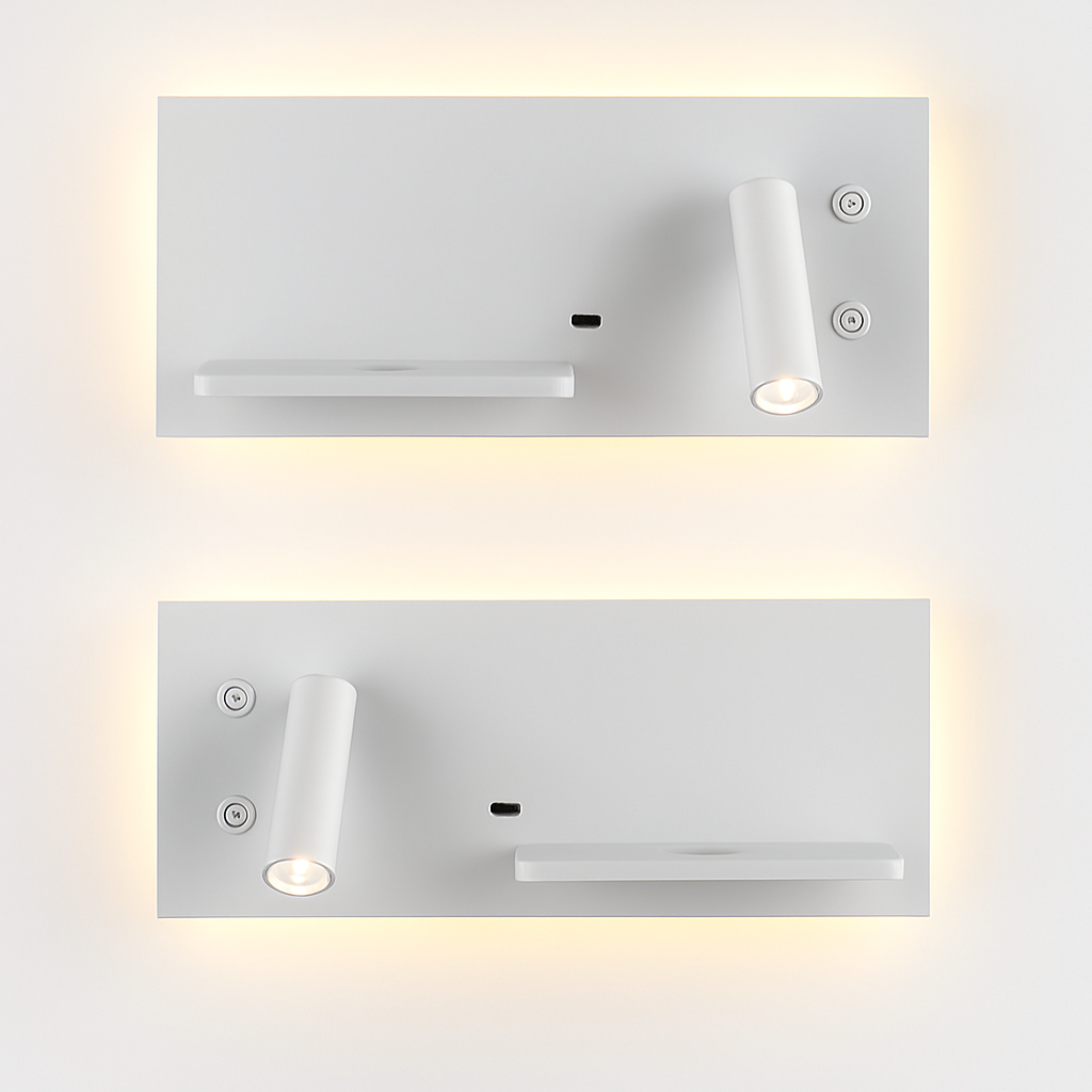 applique murale led moderne avec chargeur sans fil pour décoration intérieure