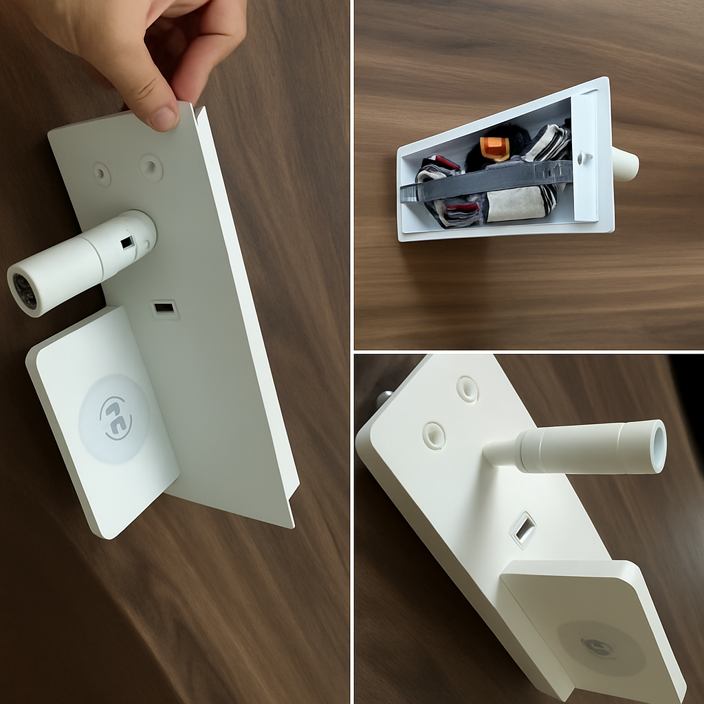 applique murale led moderne avec chargeur sans fil pour décoration intérieure