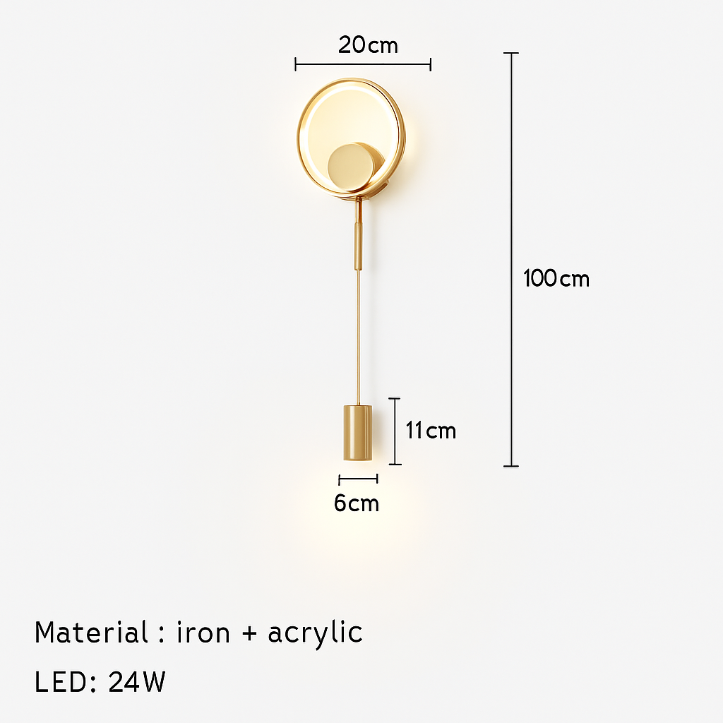 applique murale led moderne avec gradation de température