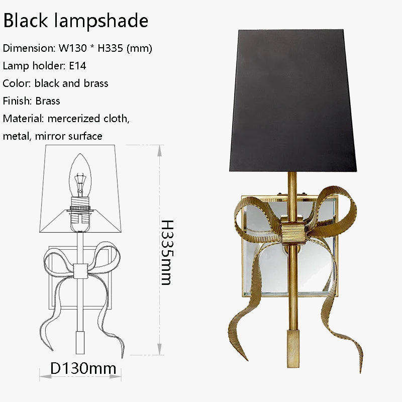 Applique murale LED moderne avec nœud rétro