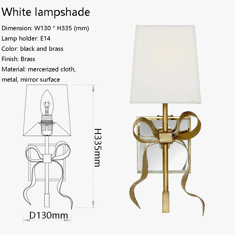 Applique murale LED moderne avec nœud rétro
