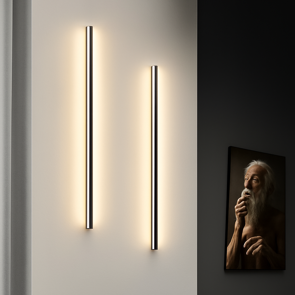 applique murale led moderne avec variateur métal