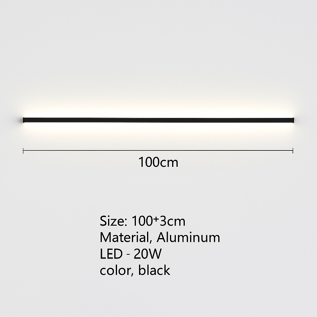 applique murale led moderne avec variateur métal