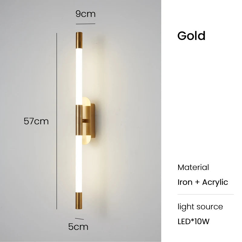 applique murale LED moderne décorative design nordique rotative