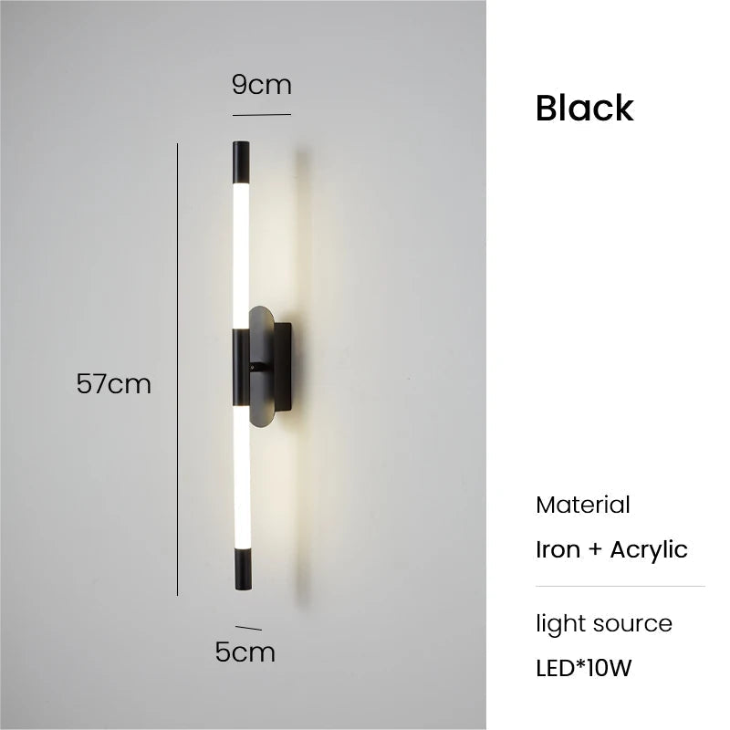 applique murale LED moderne décorative design nordique rotative