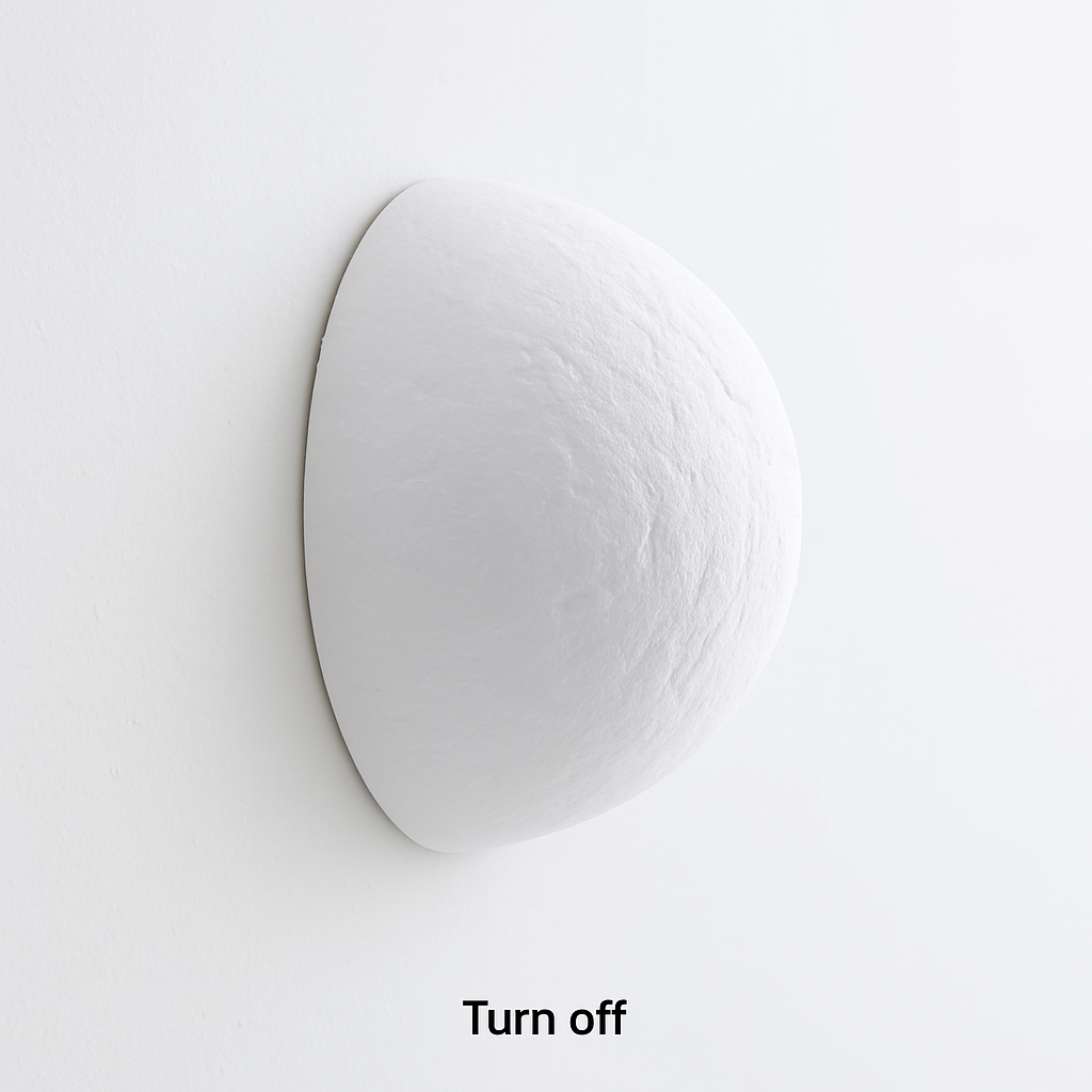applique murale led moderne demi-cercle décor artistique impression 3d lunaire