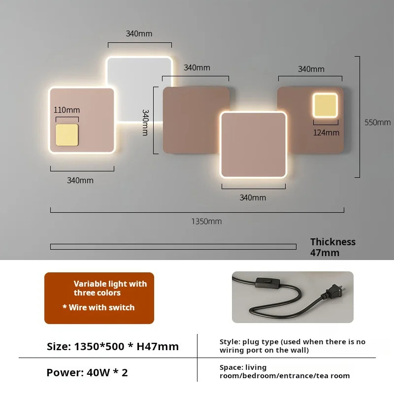 applique murale led moderne design créatif pour ambiance décorative