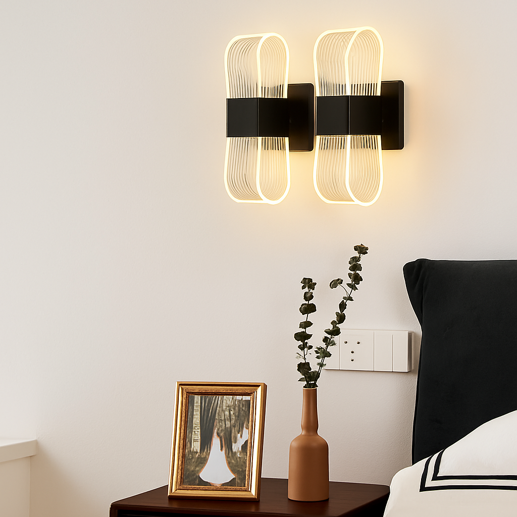 applique murale LED moderne elliptique pour décoration intérieure