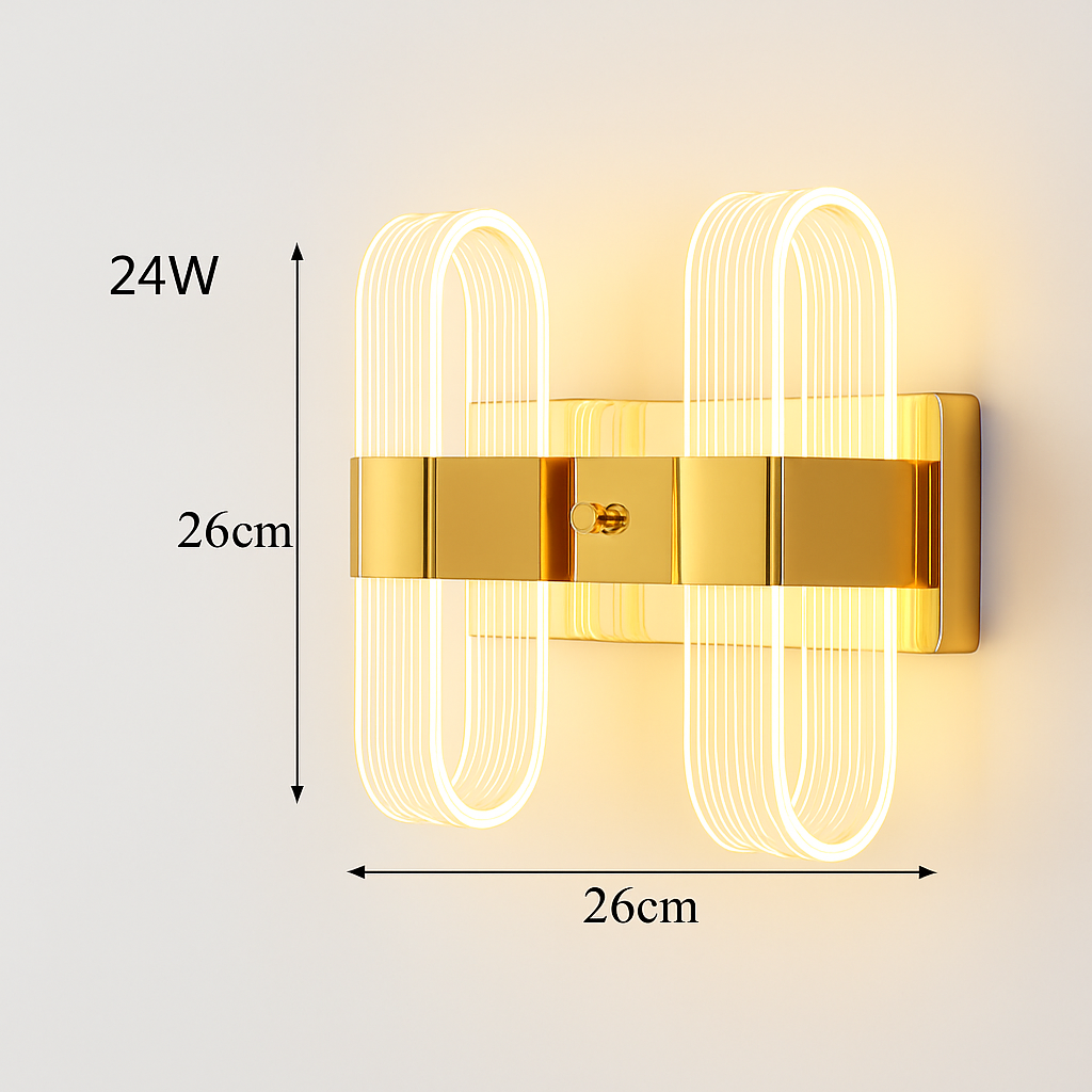applique murale LED moderne elliptique pour décoration intérieure
