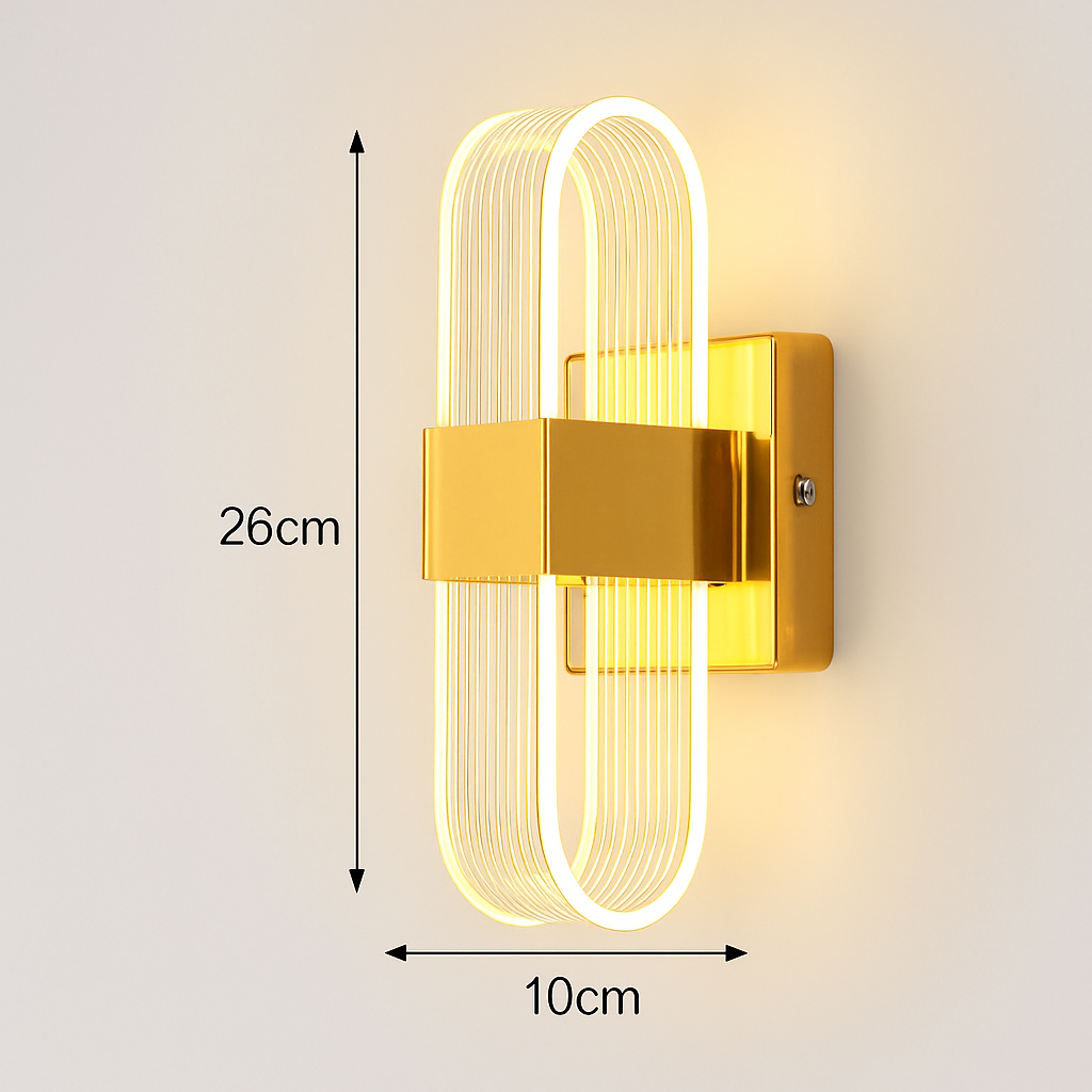 applique murale LED moderne elliptique pour décoration intérieure