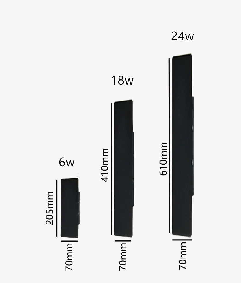 Applique murale LED moderne en aluminium 6W/18W/24W
