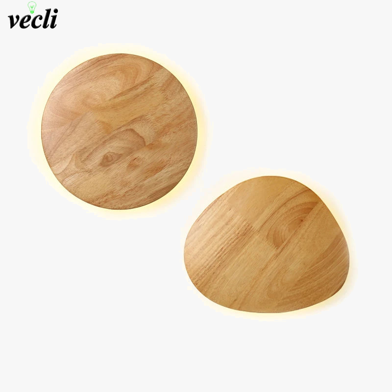 applique murale led moderne en bois avec originalité nordique