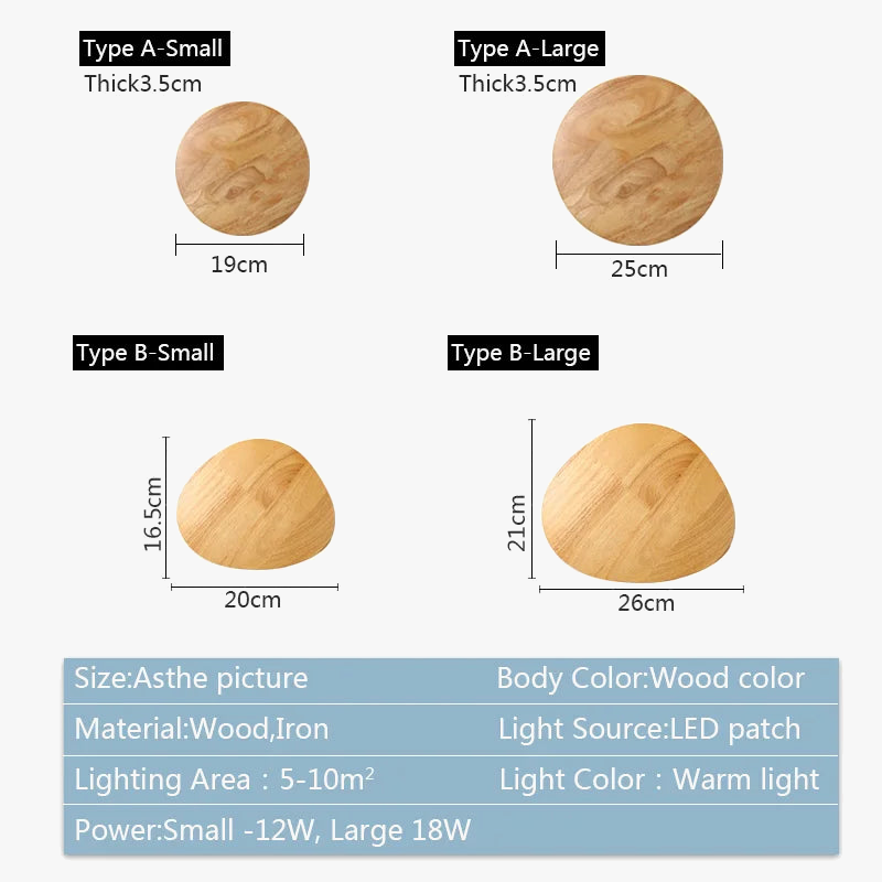 applique murale led moderne en bois avec originalité nordique