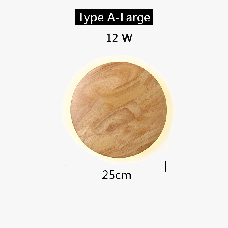 applique murale led moderne en bois avec originalité nordique