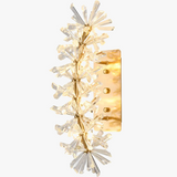 applique murale led moderne en cristal et métal doré