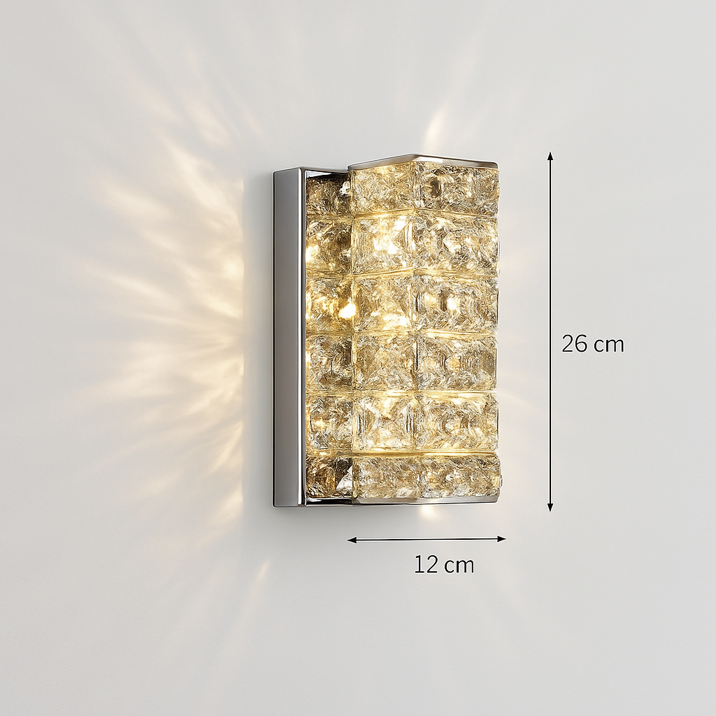 applique murale led moderne en cristal k9 de luxe décorative