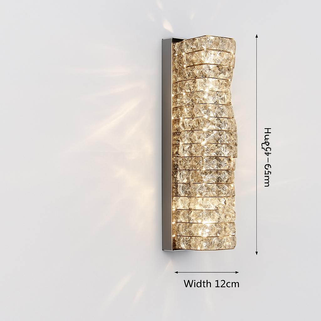 applique murale led moderne en cristal k9 de luxe décorative