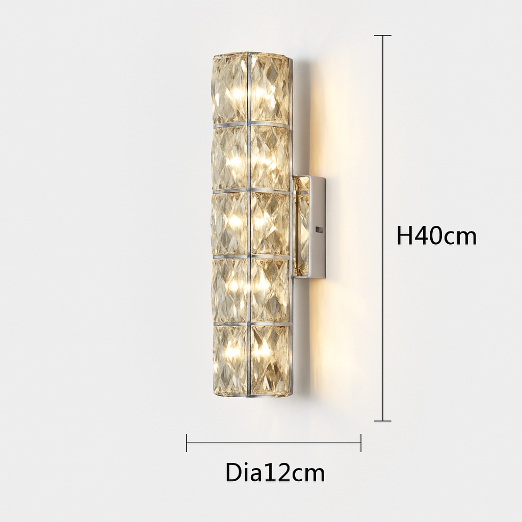 applique murale led moderne en cristal k9 de luxe décorative