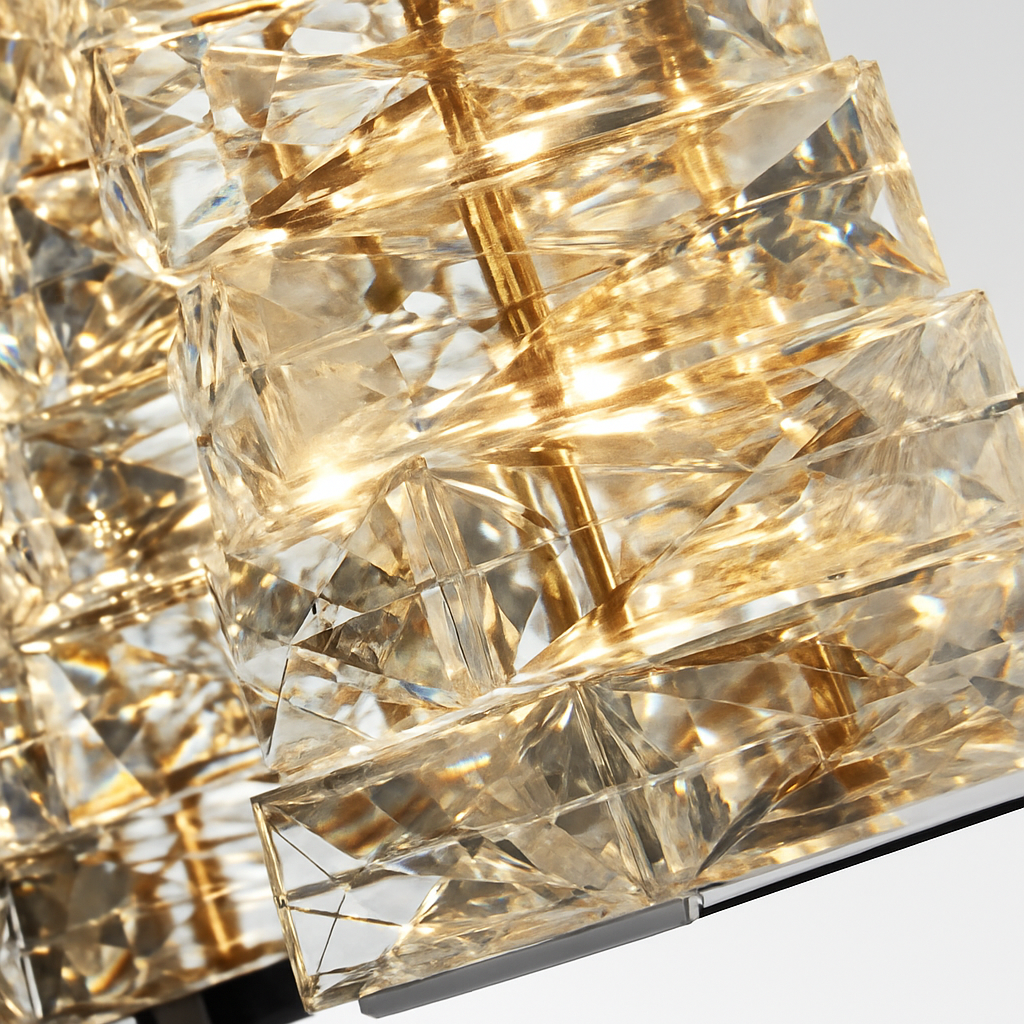 applique murale led moderne en cristal k9 de luxe décorative