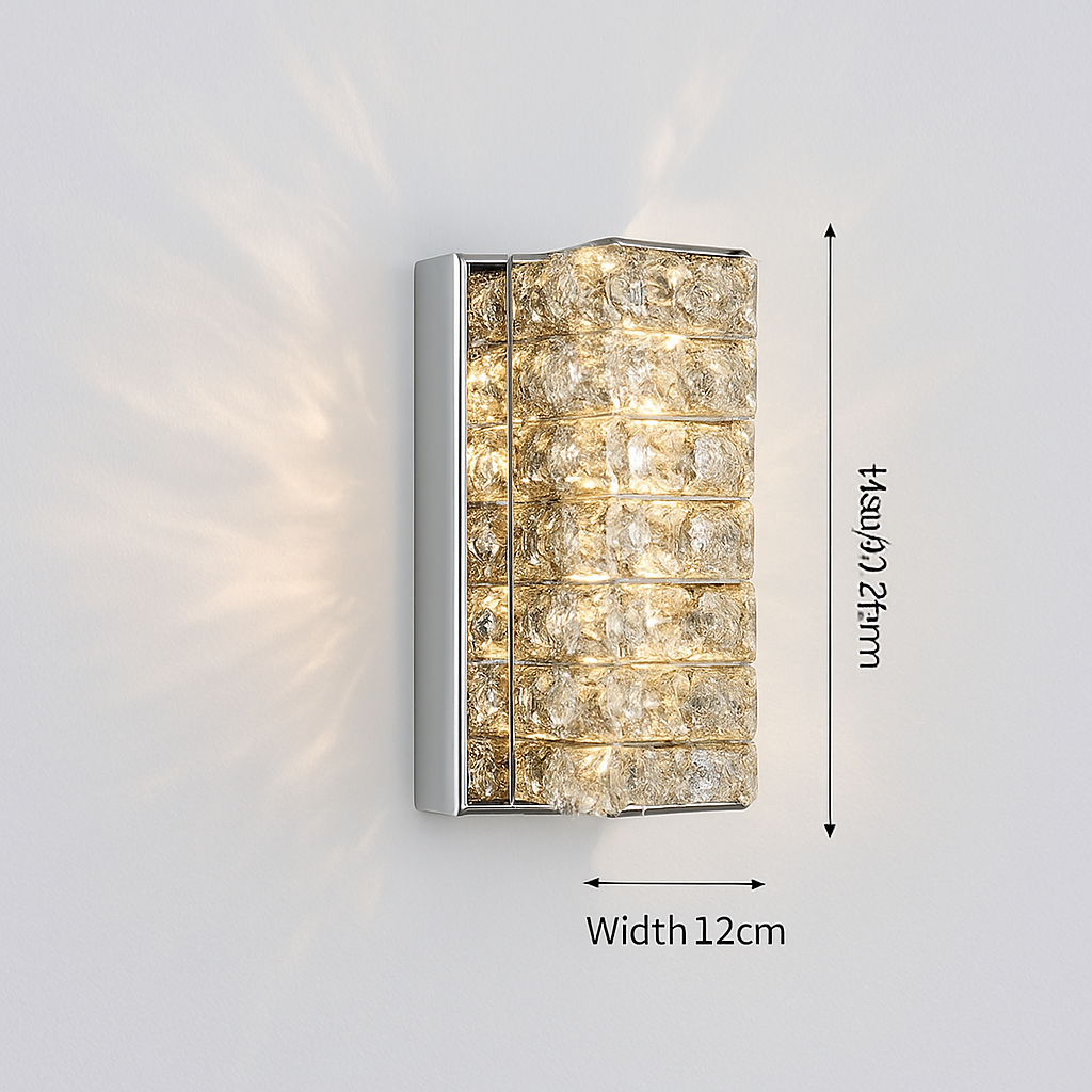 applique murale led moderne en cristal k9 de luxe décorative