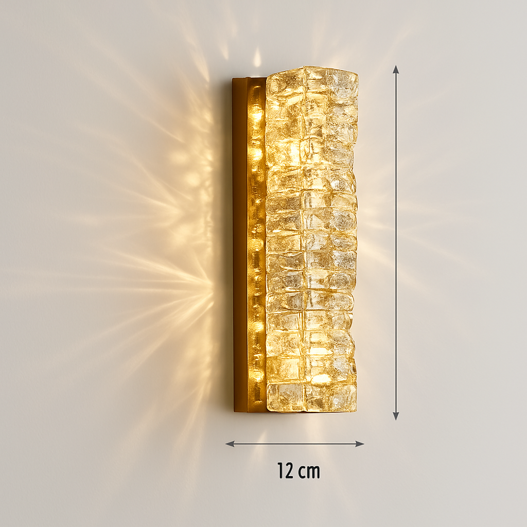 applique murale led moderne en cristal k9 de luxe décorative